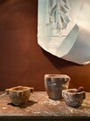 18th & 19th C marble mortars in different sizes