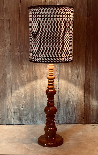 amber colour ceramic floor lamp