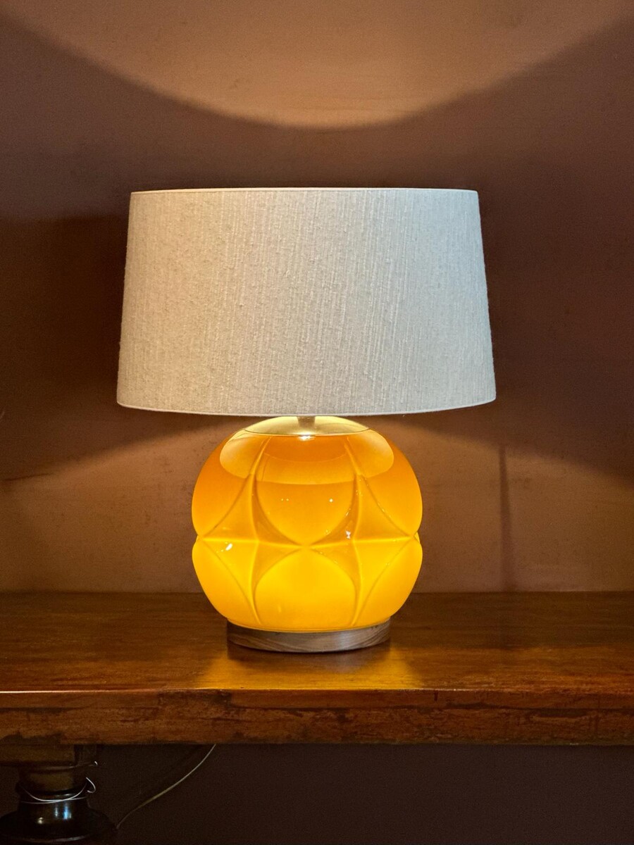 Amber glass lamp