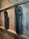 Bronze owl wall sconces