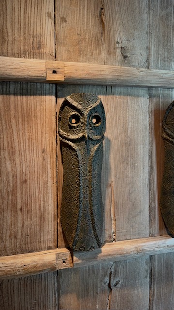 Bronze owl wall sconces