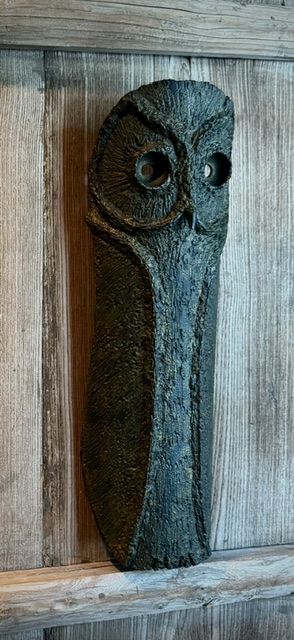 Bronze owl wall sconces