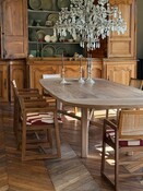 Elm wood dining table