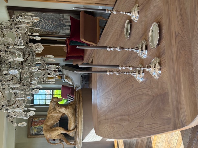 Elm wood dining table