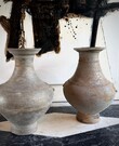 pair earthen ware vases Han Dynasty