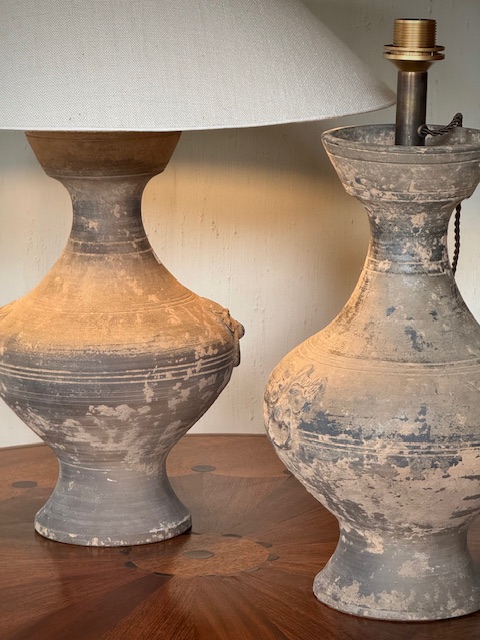 pair Han Dynasty vases