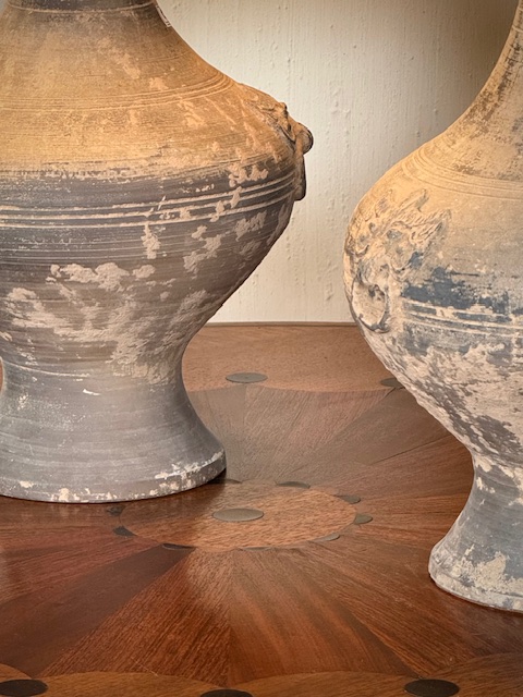 pair Han Dynasty vases