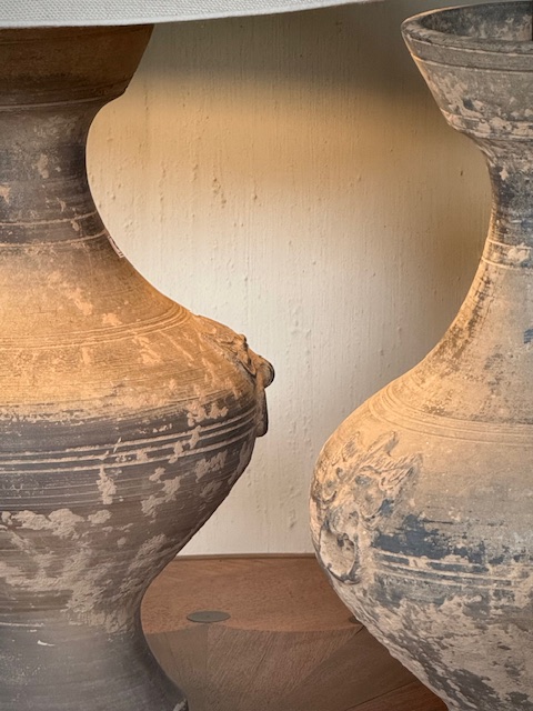 pair Han Dynasty vases