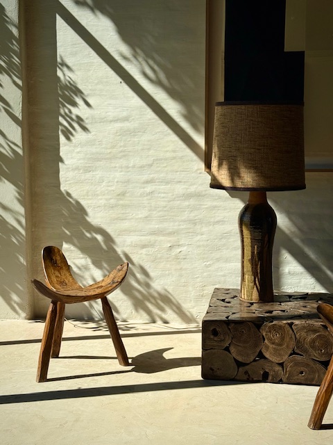 Pair primitive mountain chairs 