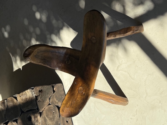 Pair primitive mountain chairs 