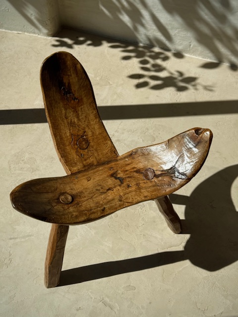 Pair primitive mountain chairs 