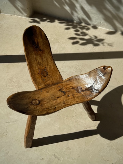 Pair primitive mountain chairs 