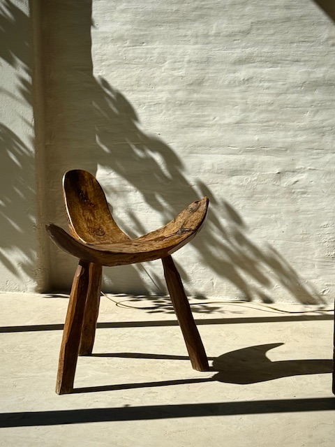 Pair primitive mountain chairs 