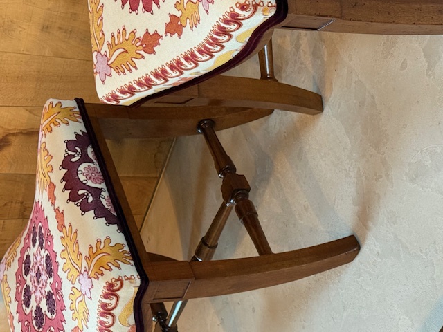 Pair stools walnut France ca 1860