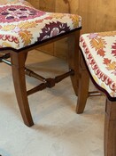 Pair stools walnut France ca 1860