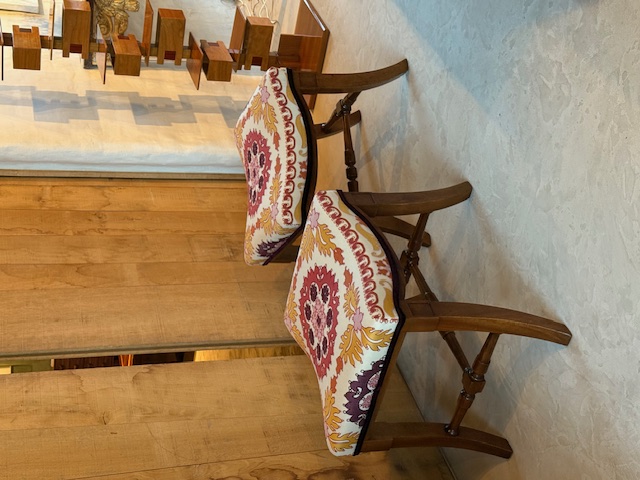 Pair stools walnut France ca 1860