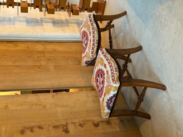 Pair stools walnut France ca 1860