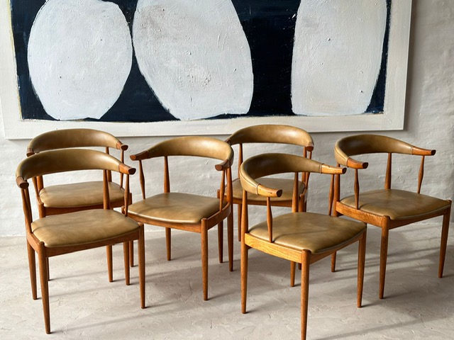 six dining armchairs 1960's