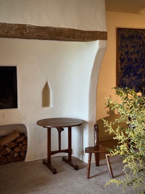 Vineyard table & primitive Mountain chair