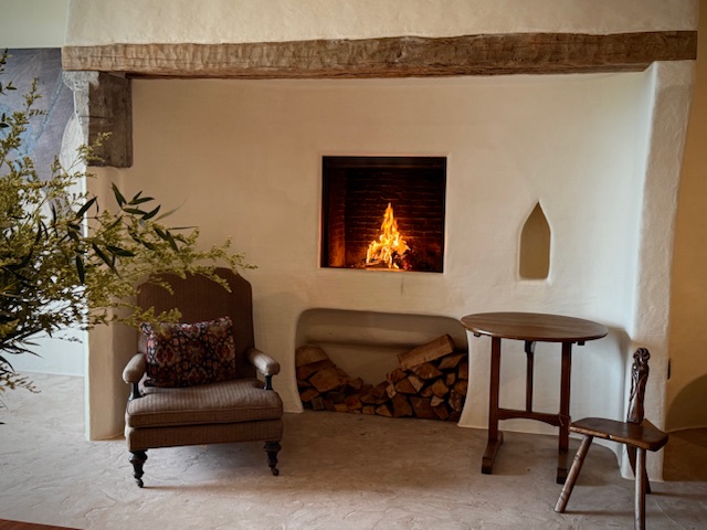 Vineyard table & primitive Mountain chair